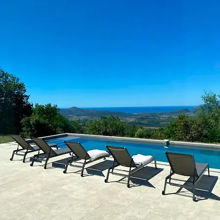 Maison De Maitre Albitru - Piscine - Vue Golfe St-florent Villa *