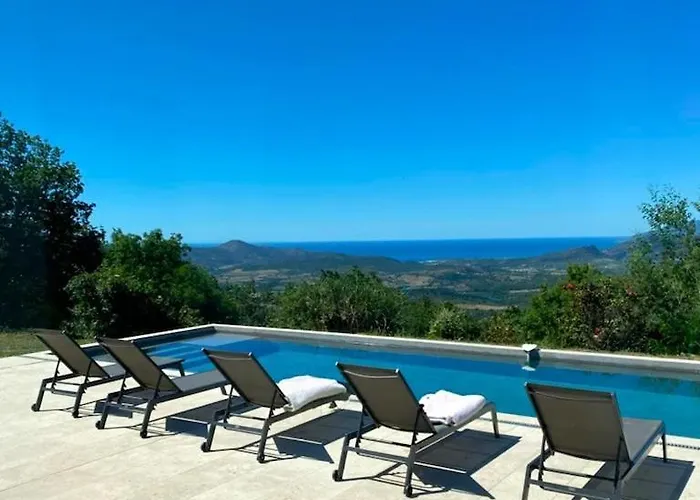 Maison De Maitre Albitru - Domaine Romella - Piscine - Vue Golfe St-florent 别墅 *