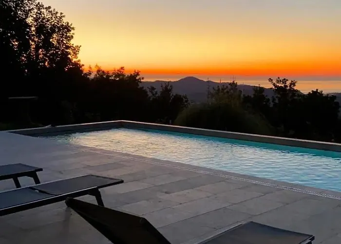 别墅 Maison De Maitre Albitru - Domaine Romella - Piscine - Vue Golfe St-florent