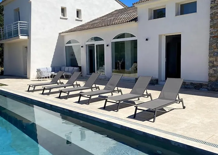 Villa Maison De Maitre Albitru - Domaine Romella - Piscine - Vue Golfe St-florent